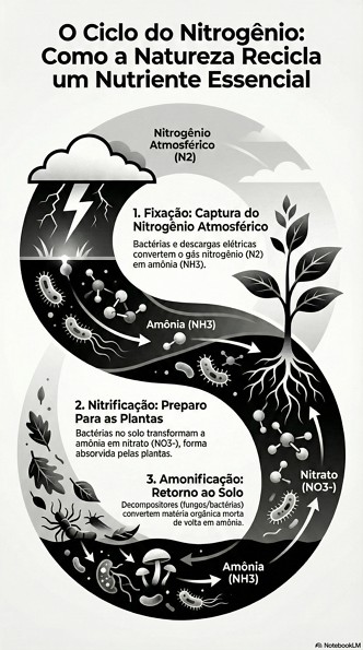 Desenho sobre o ciclo do Nitrog&ecirc;nio