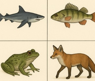 exemplos de gnatostomados Ilustração didática com exemplos de gnatostomados