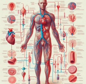 Sistema circulatório Ilustração mostrando um corpo humano e o sistema circulatório
