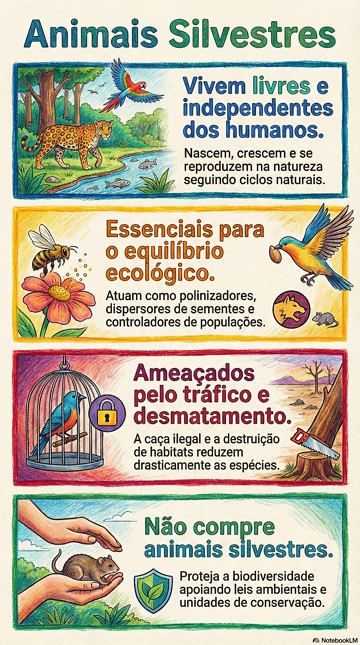 Infogr&aacute;fico sobre os animais silvestres