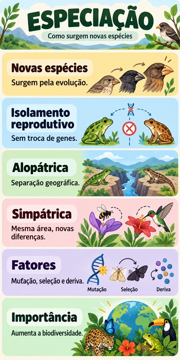 Infogr&aacute;fico sobre especia&ccedil;&atilde;o e seus modos
