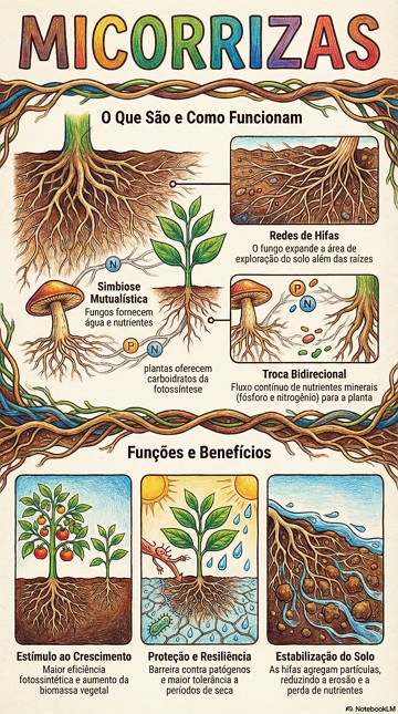 Infogr&aacute;fico com resumo sobre micorrizas