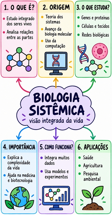 Mapa Mental sobre Biologia Sistêmica Mapa Mental sobre Biologia Sistêmica