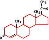 Estrutura molecular da progesterona